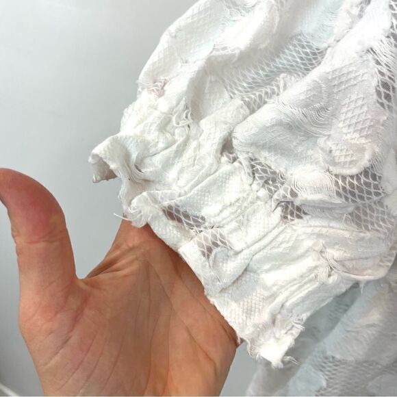 Just Me White Empire waist relaxed fit Floral Print Dress L - Picture 6 of 12